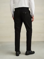 Black Textured Cotton Smart Chinos - Image 3 of 10