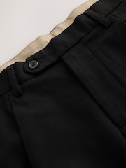Black Textured Cotton Smart Chinos - Image 8 of 10