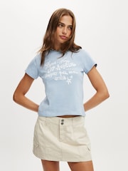 Cotton On Blue Baby Graphic T-Shirt - Image 1 of 4