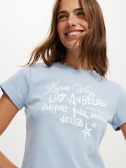 Cotton On Blue Baby Graphic T-Shirt - Image 3 of 4