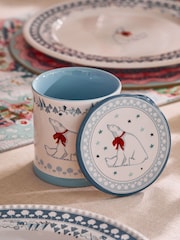 Cath Kidston Blue Christmas Polar Bear Mug And Coaster Set - Image 4 of 6