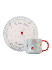 Cath Kidston Blue Christmas Eve Mini Billie Mug & Plate Set - Image 1 of 3