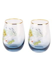 Cath Kidston Set of 2 Blue Christmas Journey Tumblers - Image 3 of 4