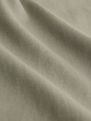 Sage Green Regular Fit Smart Linen Cotton Blend Belted Trousers - Image 6 of 9