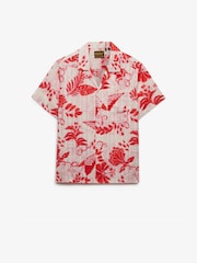 Superdry Pink Beach Printed Short Sleeve Shirt - Image 9 of 10