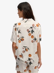 Superdry Cream Beach Printed Short Sleeves Shirt - Image 2 of 5
