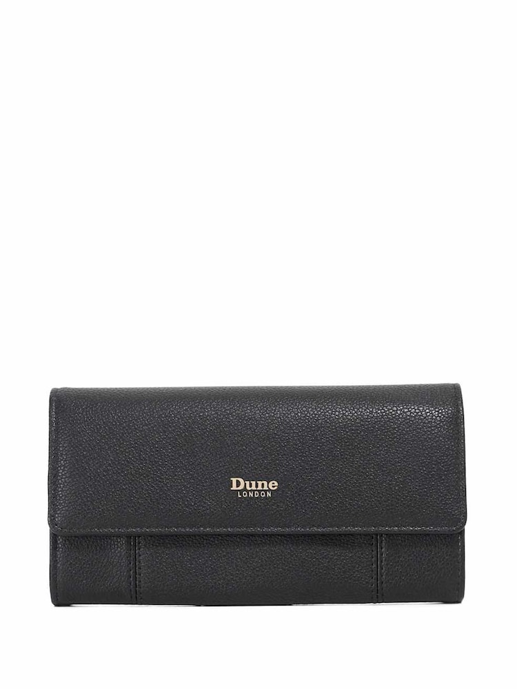 Dune London Black Kallia Longline Stitched Purse - Image 1 of 4