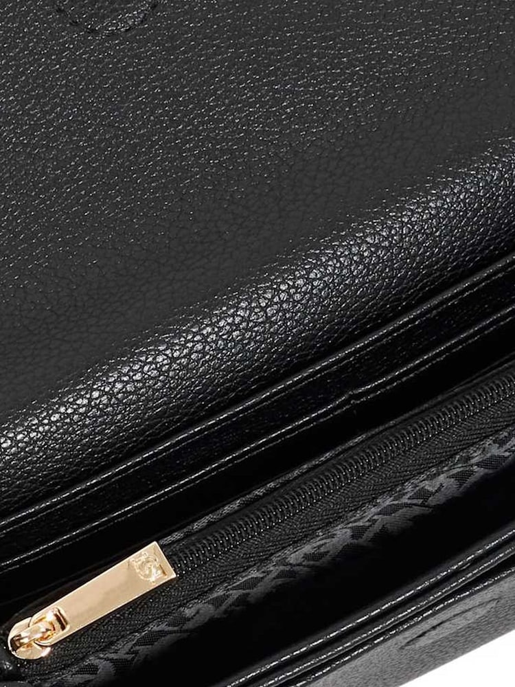Dune London Black Kallia Longline Stitched Purse - Image 4 of 4 Dune London Black Kallia Longline Stitched Purse - Image 4 of 4
