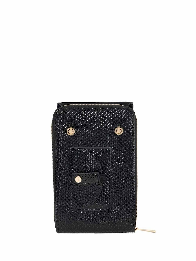 Dune London Black Sunrise Basic Phone Cross-Body Bag - Image 2 of 5