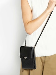 Dune London Black Sunrise Basic Phone Cross-Body Bag - Image 5 of 5