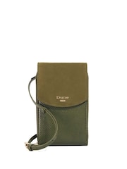 Dune London Green Sunrise Basic Phone Cross-Body Bag - Image 1 of 5