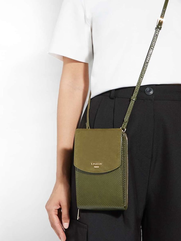 Dune London Green Sunrise Basic Phone Cross-Body Bag - Image 5 of 5