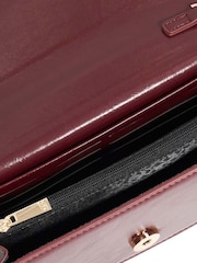 Dune London Red Skilled Top Handle Micro Bag - Image 2 of 5