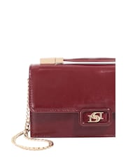 Dune London Red Skilled Top Handle Micro Bag - Image 4 of 5