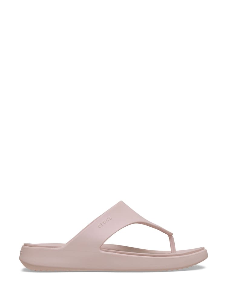 Crocs Pink Getaway Triangle Flip-Flops - Image 1 of 7