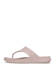 Crocs Pink Getaway Triangle Flip-Flops - Image 5 of 7