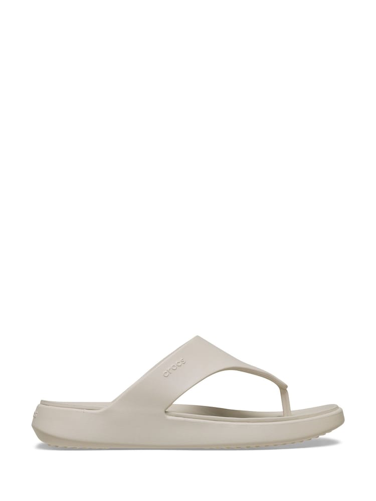 Crocs Cream Frappe Getaway Triangle Flip-Flops - Image 1 of 7