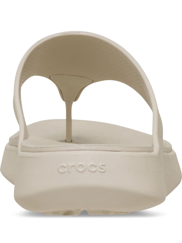 Crocs Cream Frappe Getaway Triangle Flip-Flops - Image 2 of 7