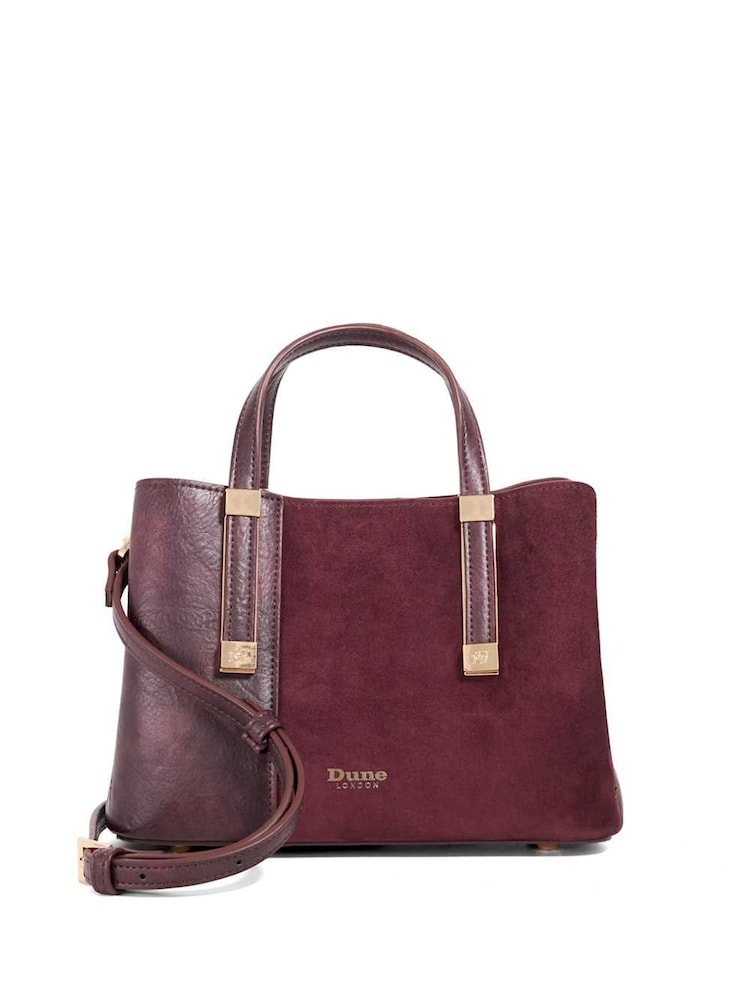 Dune London Purple Dinkydorry Mini 3 Part Tote Bag - Image 1 of 5 Dune London Purple Dinkydorry Mini 3 Part Tote Bag - Image 1 of 5