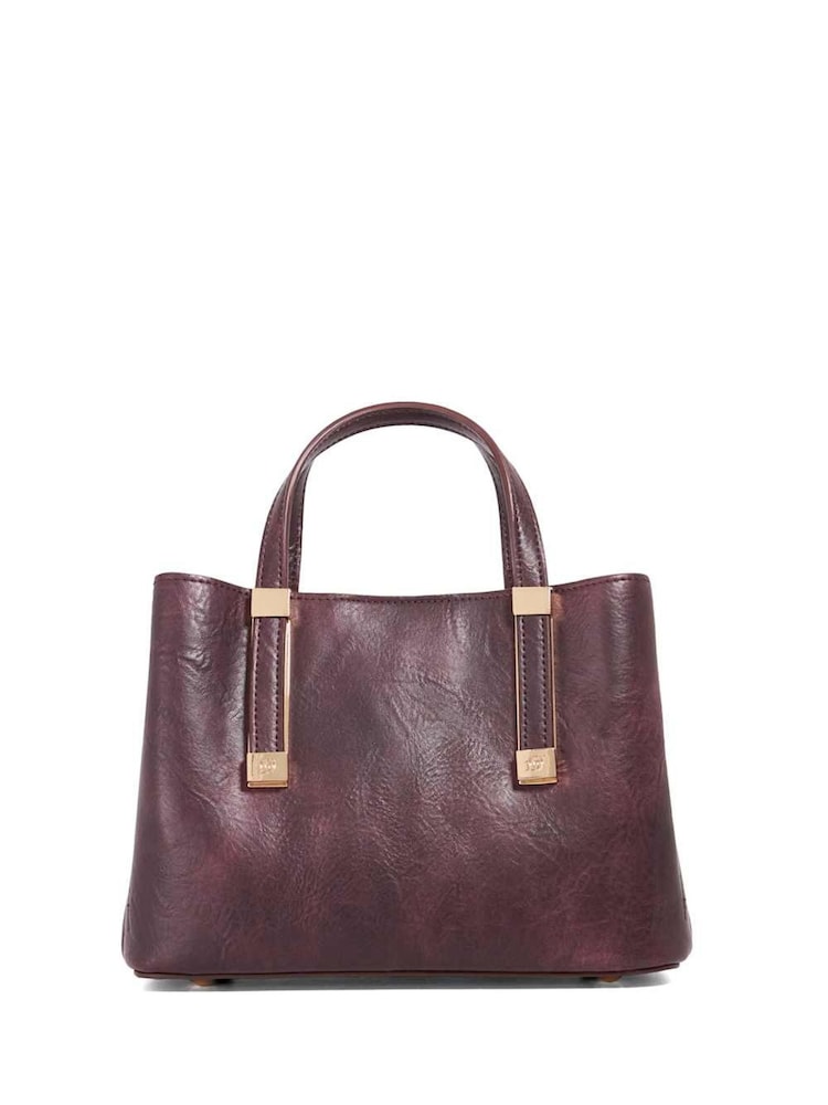 Dune London Purple Dinkydorry Mini 3 Part Tote Bag - Image 2 of 5 Dune London Purple Dinkydorry Mini 3 Part Tote Bag - Image 2 of 5