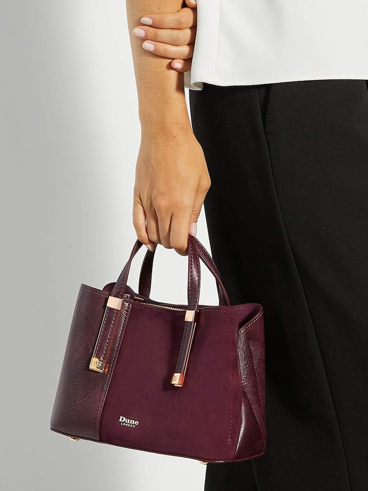 Dune London Purple Dinkydorry Mini 3 Part Tote Bag - Image 5 of 5