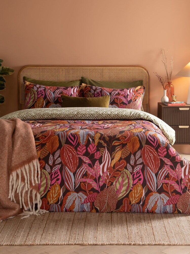 Furn Copper Glow Utopia Printed Reversible Duvet Cover Set - Image 1 of 4 Furn Copper Glow Utopia Printed Reversible Duvet Cover Set - Image 1 of 4
