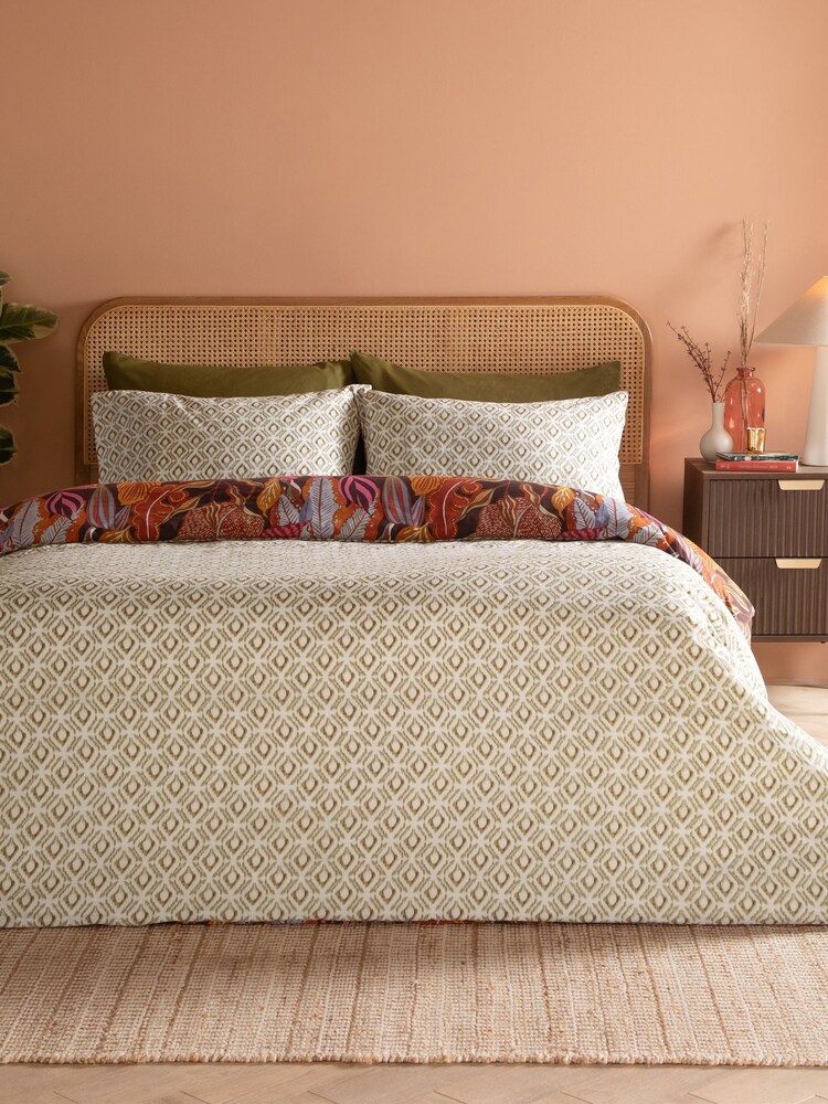 Furn Copper Glow Utopia Printed Reversible Duvet Cover Set - Image 4 of 4 Furn Copper Glow Utopia Printed Reversible Duvet Cover Set - Image 4 of 4