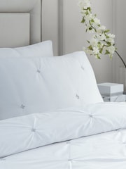 Paoletti Black Elysia Pinch Pleat Embroidered Duvet Cover Set - Image 3 of 3
