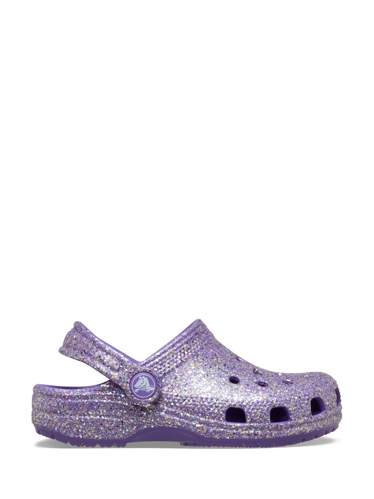 Crocs Purple Classic Fantasy Glitter Clogs - Image 1 of 7 Crocs Purple Classic Fantasy Glitter Clogs - Image 1 of 7
