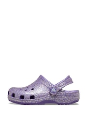 Crocs Purple Classic Fantasy Glitter Clogs - Image 2 of 7