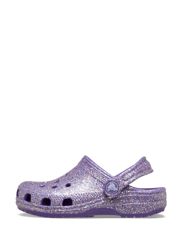 Crocs Purple Classic Fantasy Glitter Clogs - Image 2 of 7 Crocs Purple Classic Fantasy Glitter Clogs - Image 2 of 7