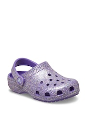 Crocs Purple Classic Fantasy Glitter Clogs - Image 3 of 7