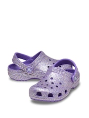 Crocs Purple Classic Fantasy Glitter Clogs - Image 5 of 7