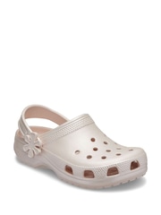 Crocs Pink Classic Pearl Shine Clogs - Image 2 of 6