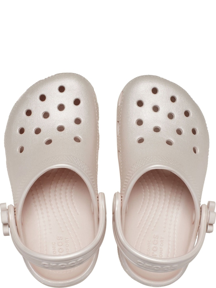 Crocs Pink Classic Pearl Shine Clogs - Image 6 of 6