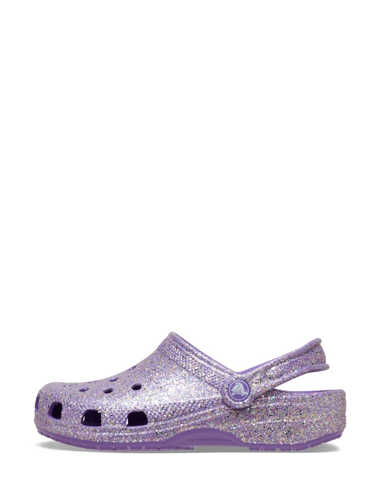 Crocs Purple Classic Fantasy Glitter Clogs - Image 2 of 7 Crocs Purple Classic Fantasy Glitter Clogs - Image 2 of 7