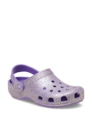 Crocs Purple Classic Fantasy Glitter Clogs - Image 3 of 7