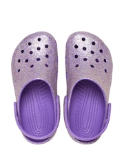 Crocs Purple Classic Fantasy Glitter Clogs - Image 6 of 7