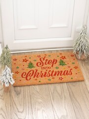 Something Different Natural Step Into Christmas Doormat - Image 1 of 3