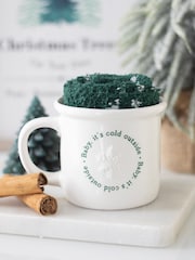 Something Different White Baby Its Cold Outside Mug and Socks Set - Image 1 of 4