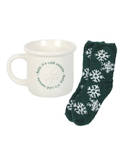 Something Different White Baby Its Cold Outside Mug and Socks Set - Image 2 of 4