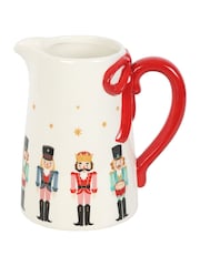 Something Different White Nutcracker Ceramic Flower Jug with Bow - Image 3 of 4