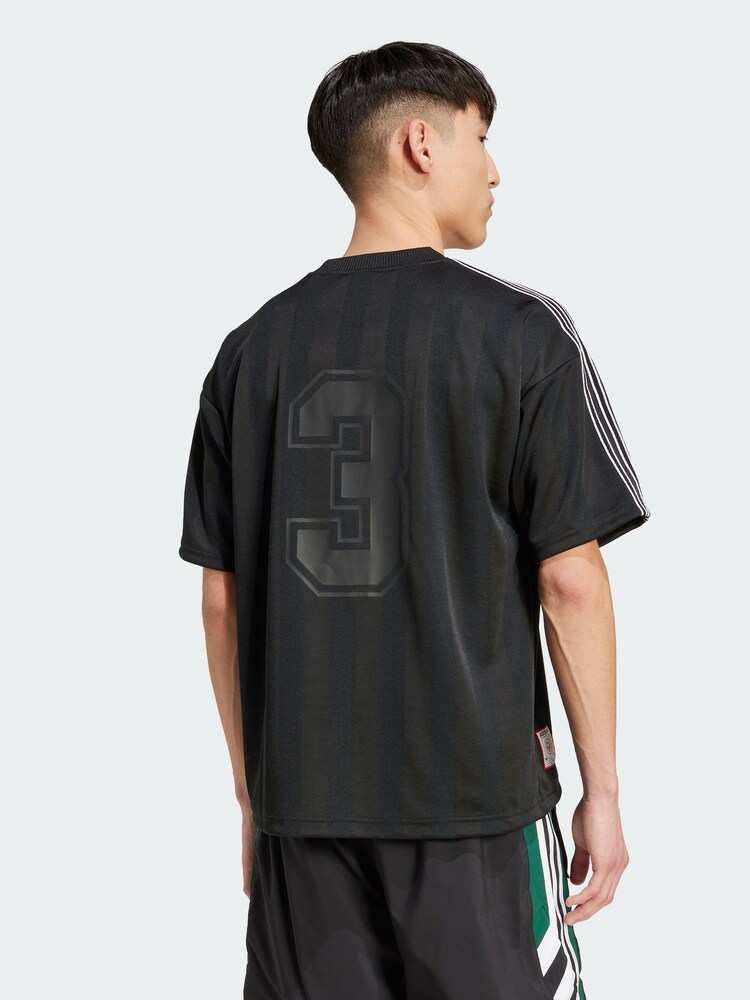 adidas Originals Black 90s Stripe Jersey - Image 5 of 5