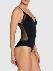Heist The Bridget Microfibre and Lace Black Bodysuit - Imagem 2 de 5