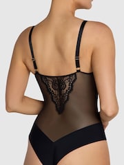 Heist The Bridget Microfibre and Lace Black Bodysuit - Imagem 3 de 5