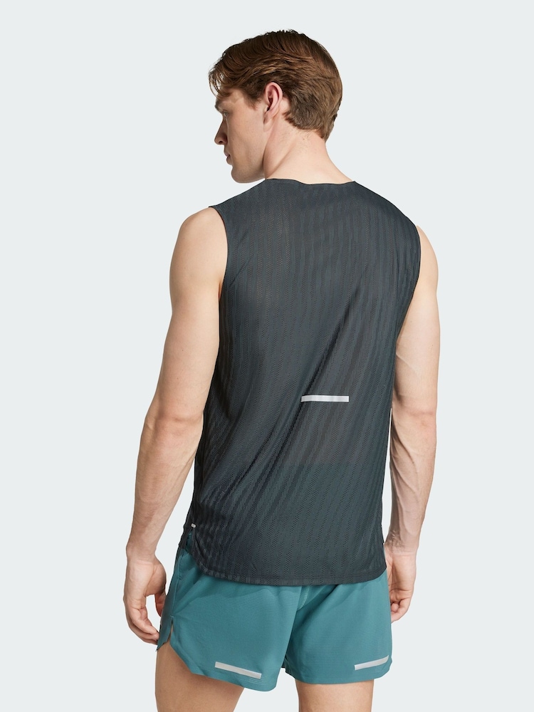adidas Black Adi365 Running CLIMACOOL+ Tank Top - Image 2 of 6 adidas Black Adi365 Running CLIMACOOL+ Tank Top - Image 2 of 6