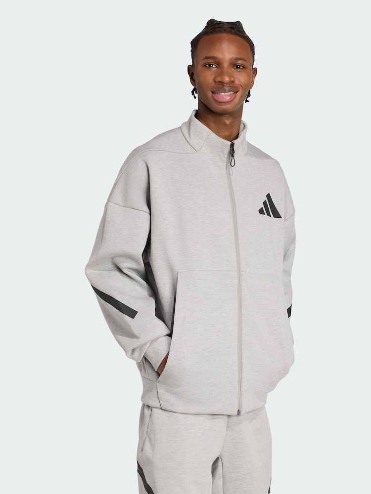 adidas Grey Z.N.E. Track Top - Image 1 of 5 adidas Grey Z.N.E. Track Top - Image 1 of 5