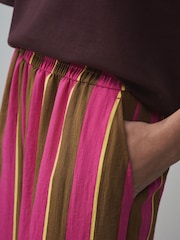 Pink/Orange Stripe Pull On Super Wide Leg Trousers - Image 4 of 7