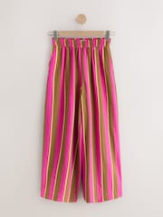 Pink/Orange Stripe Pull On Super Wide Leg Trousers - Image 5 of 7
