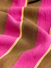 Pink/Orange Stripe Pull On Super Wide Leg Trousers - Image 6 of 7